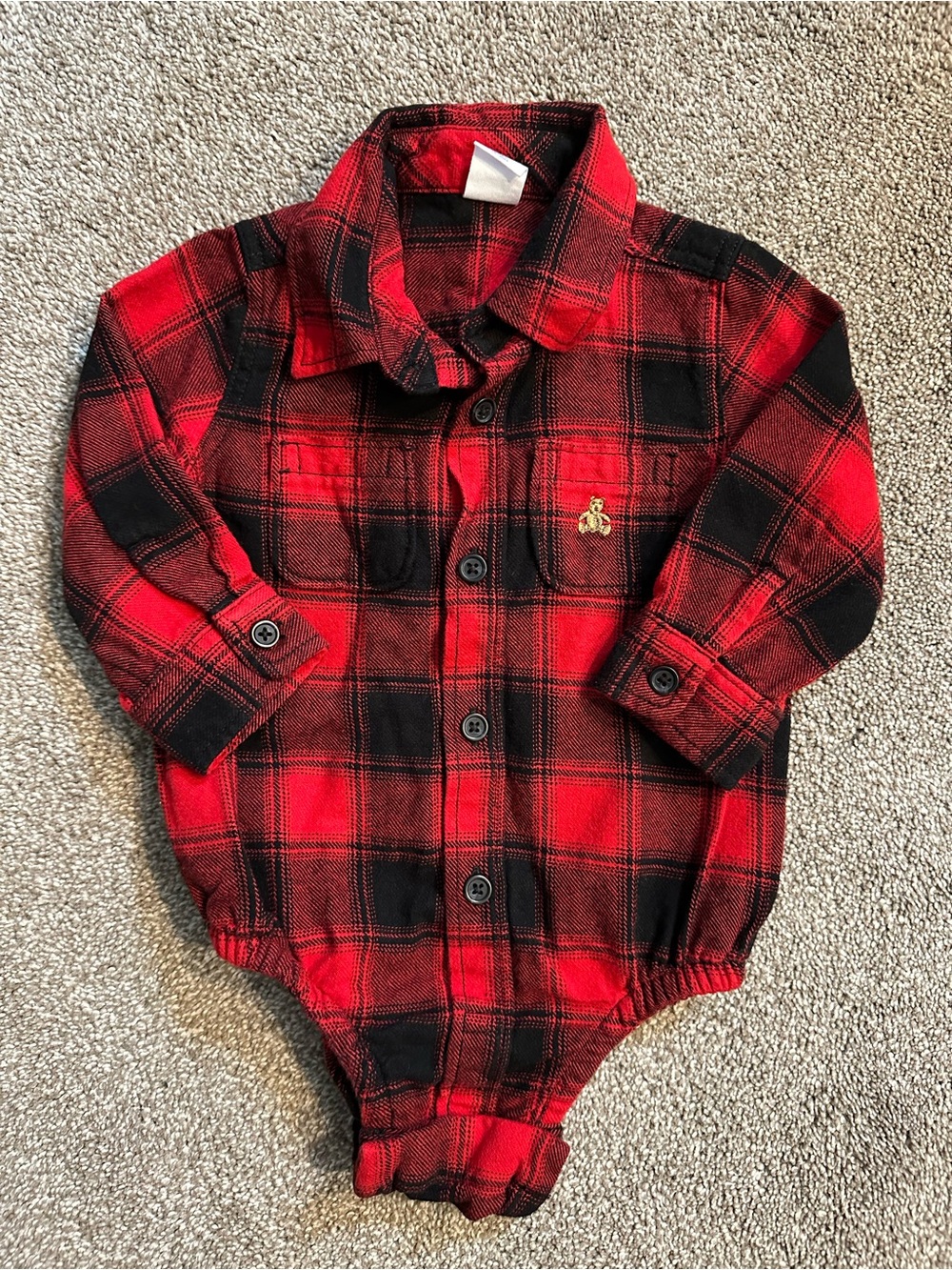 Baby Gap Plaid Button Down Onesie